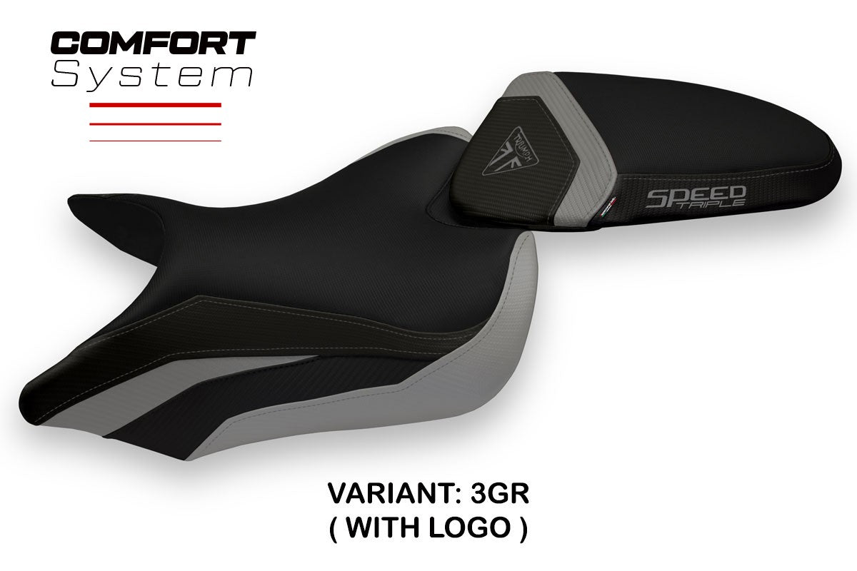 Seat cover compatible - Triumph Speed Triple 2016 - 2021 - mod Maglie 1 Comfort System