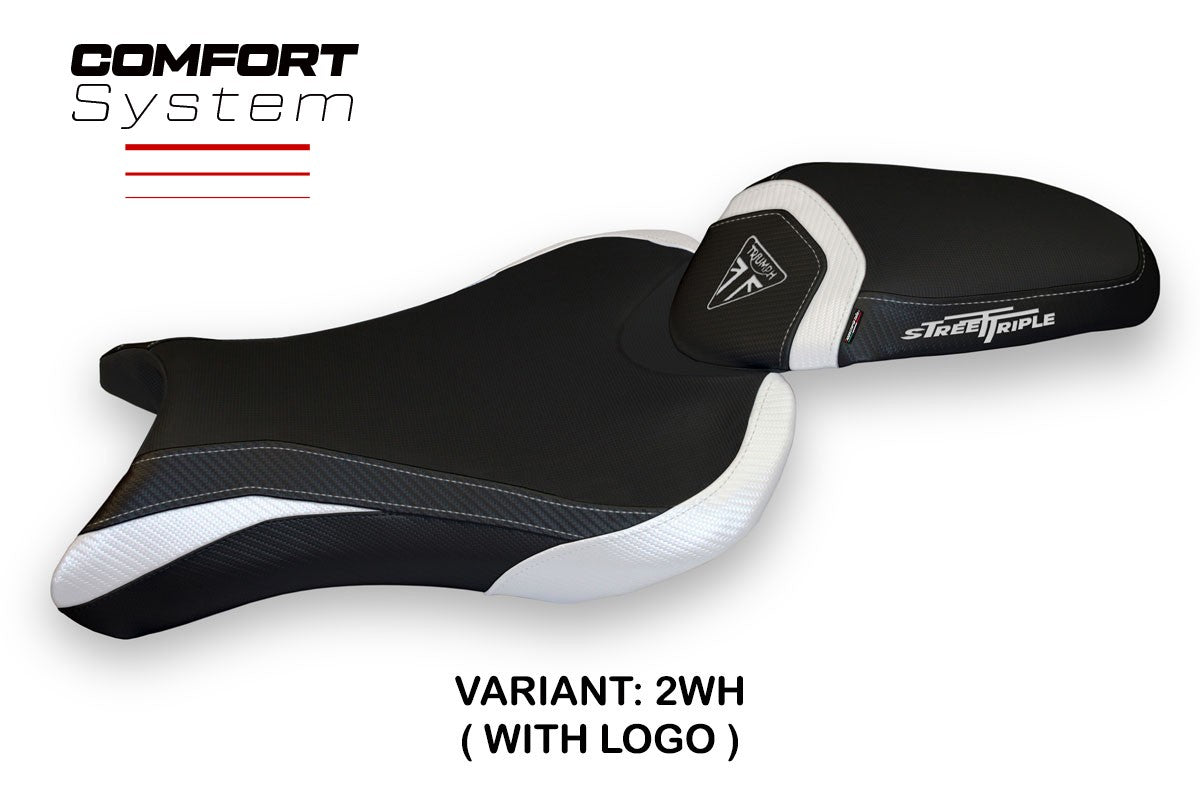 Seat cover compatible - Triumph Street Triple 2017 - 2022 - mod Molina 1 Comfort System