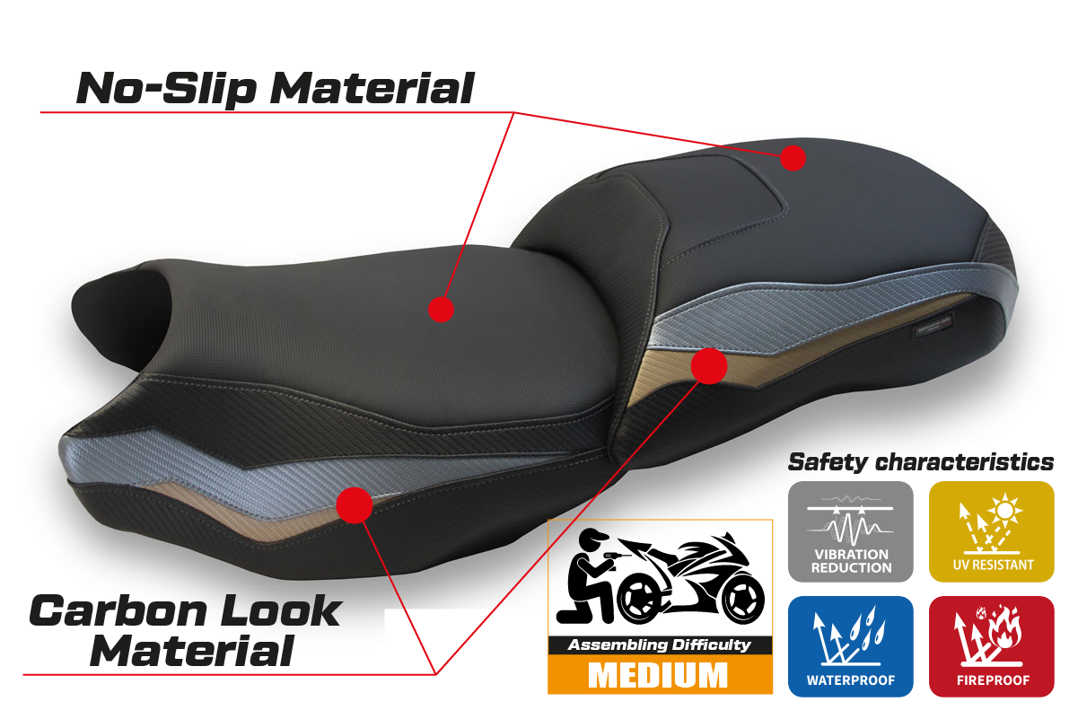 Seat cover compatible - BMW R 1250 GS 2019 - 2023 - mod Herat